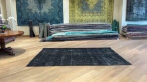 Persische Vintage-Teppiche Schwarz 24255