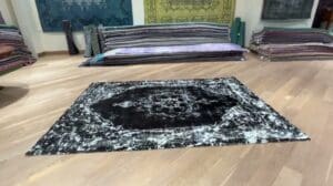Persische Vintage-Teppiche schwarz 24734