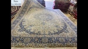 Persischer Nain-Teppich, Größe 400x300 cm, Salbeifarben, 500 Knoten #premiumpersiancarpets #südafrikateppiche