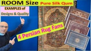 Persischer Qum-Teppich-Präsentation: 4 große reine Seide Qum-Teppiche