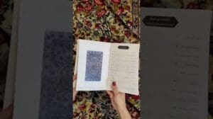 Personalausweis und Eigentumszertifikat für den antiken Teppich Kerman, ausgestellt von der Iran Gharreh Sammlung