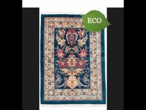 Schöner Wollteppich Heris Ost Handwerkskunst | Türkiser Teppich | ZIMMERSCHMUCK | EKO