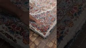 Schöner seidenes Teppich mit dem Muster von Meister Khatibi aus Tabriz, 55 Knüpfungen, neunzig Prozent Seide