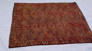 Seltene Orientalische Turcoman Bokhara Usbekische Tapete - 1,55 X 1,20 ANZEIGE MARKT FREI