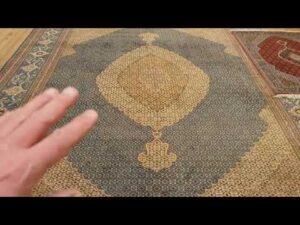 Seltene türkisfarbene Mahi-Perserteppiche - 2 einzigartige Tabriz Mahi-Teppiche