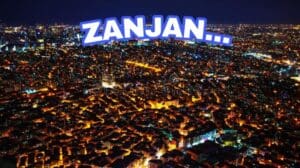 Spaziergang in der schönen Stadt Zanjan bei Nacht