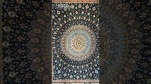 Tabriz Wolle & Seide Handgewebter Teppich