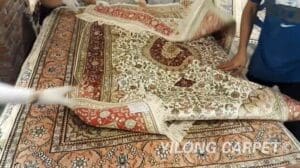 Teppiche und Teppichläufer Handgefertigte Persische Qum-Teppiche 100% Seide