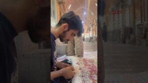 Teppichwurzeltextur in Tabriz #tourismus #iran #tabriz #teppich #reise #