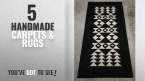 Top 10 Handgefertigte Teppiche & Läufer [2018]: 100% handgefertigter Wollteppich - Kilim - Flachgewebe - moderner Teppich