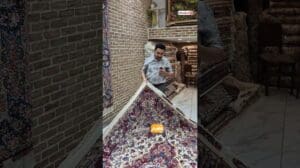 Traditioneller Teppich aus Tabriz | Paar 6 Meter linear | Teppich Bama | 30 Reihen Merinowolle und Seidenblüten | #Teppich #Teppich_Tabriz #besonderer_Teppich