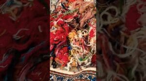 Traditionelles Teppichsticken im alten Markt von Qazvin