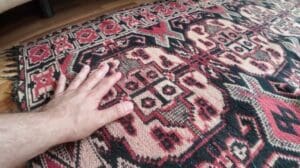 Türkischer Vintage-Teppich, antiker Kilim aus den 1920er Jahren, großer turkmenischer doppelseitiger handgewebter Wollteppich 7x11,5 Ft