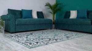 Türkise Klassische Teppich - Kashan König Kollektion