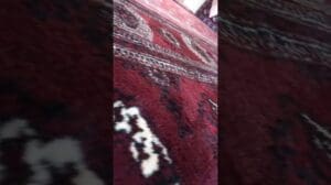 Turkmenischer Teppich mit Granatapfel-Farbe