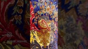 Vollseide Teppich aus Qom #Handgeknüpfter_Teppich