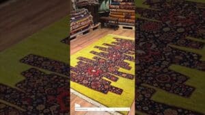 Vollseide-Teppich aus Qom mit spezieller und schöner Musterung, liken und abonnieren