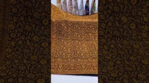 Vollseidenes Quadratisch Gewebtes Qum 3×3 3x3 Seidenhandgeknüpfter Perserteppich