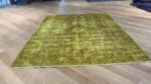 handgefertigter Vintage-Teppich gelb 20024