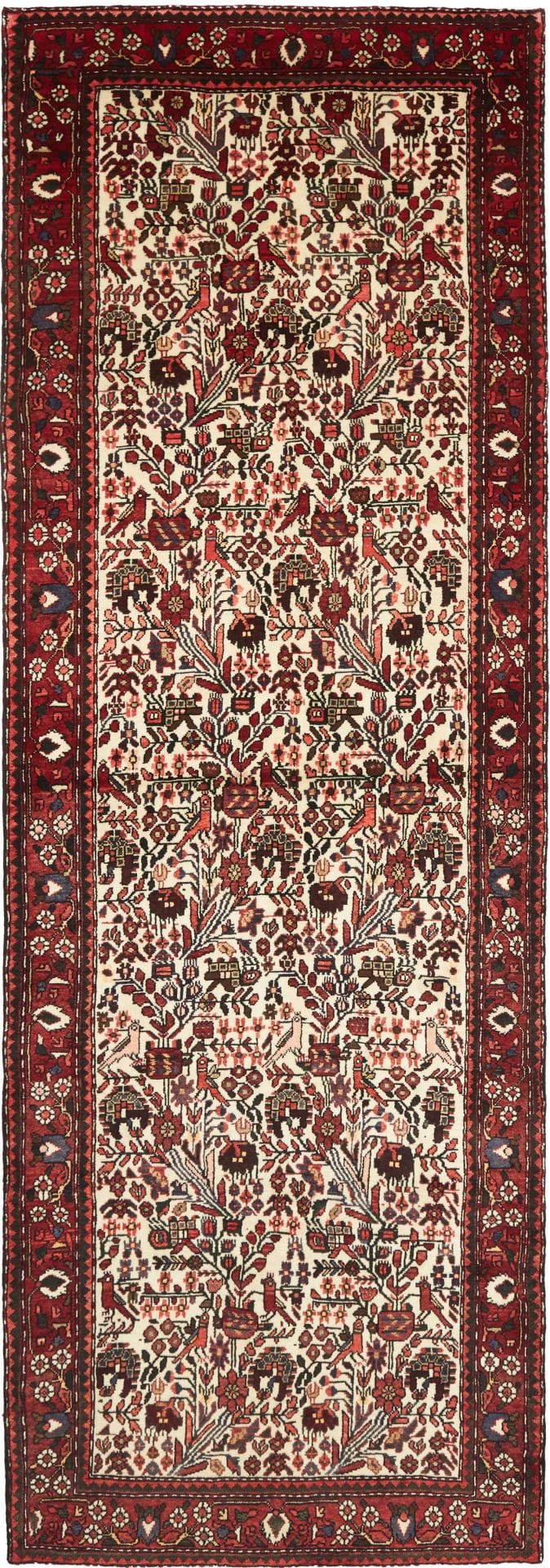 Handgeknüpfter Hamadan Teppich 118 x 343cm, Schurwolle, Herati-Muster