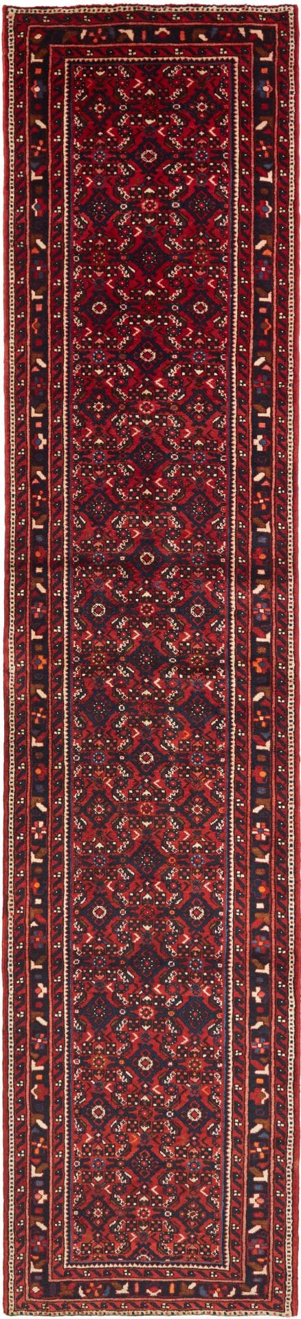 Handgeknüpfter Hamadan Teppich 91 x 400cm, Herati-Muster, Wolle