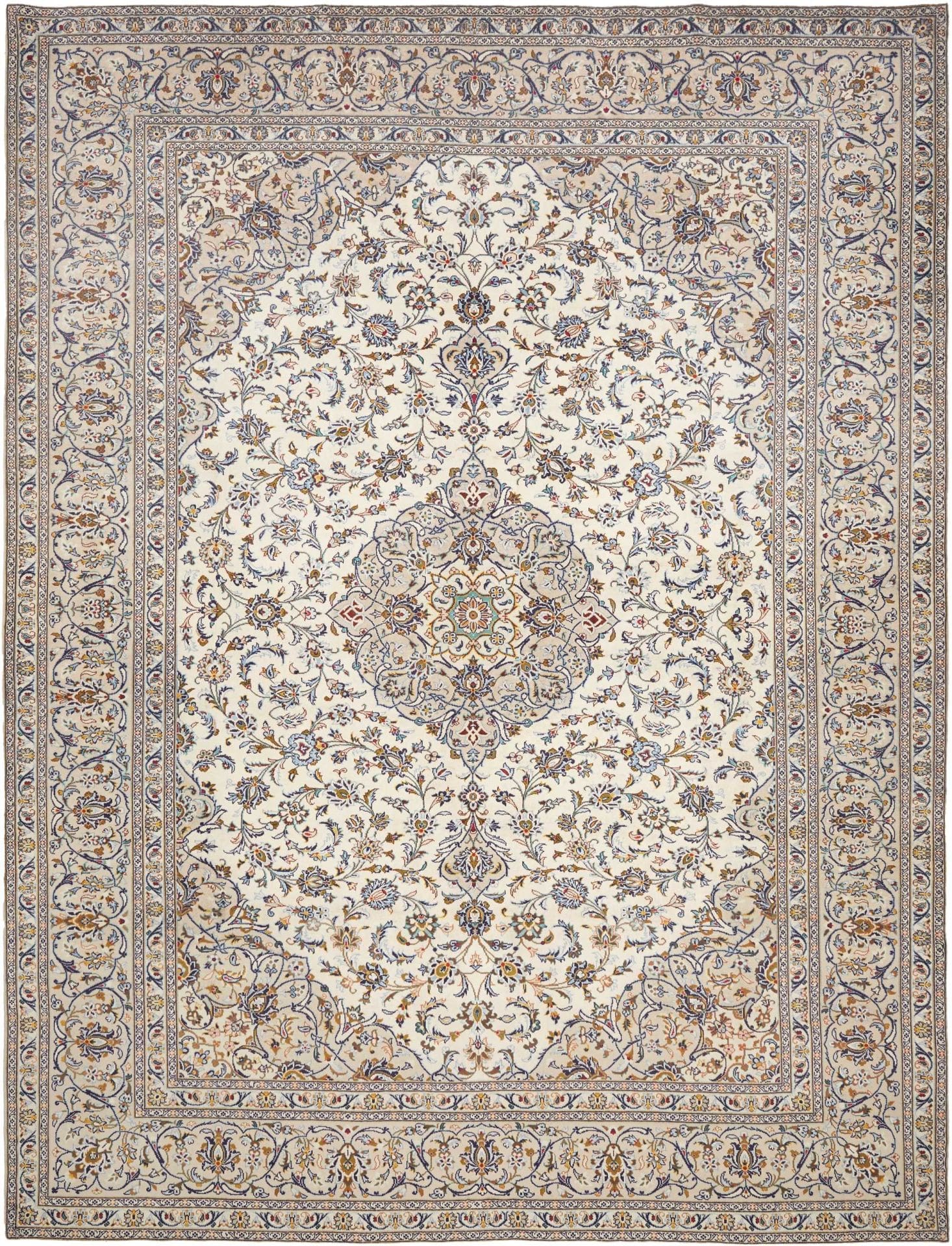 Kashan Perserteppich 298 x 393 cm, handgeknüpft, Schurwolle