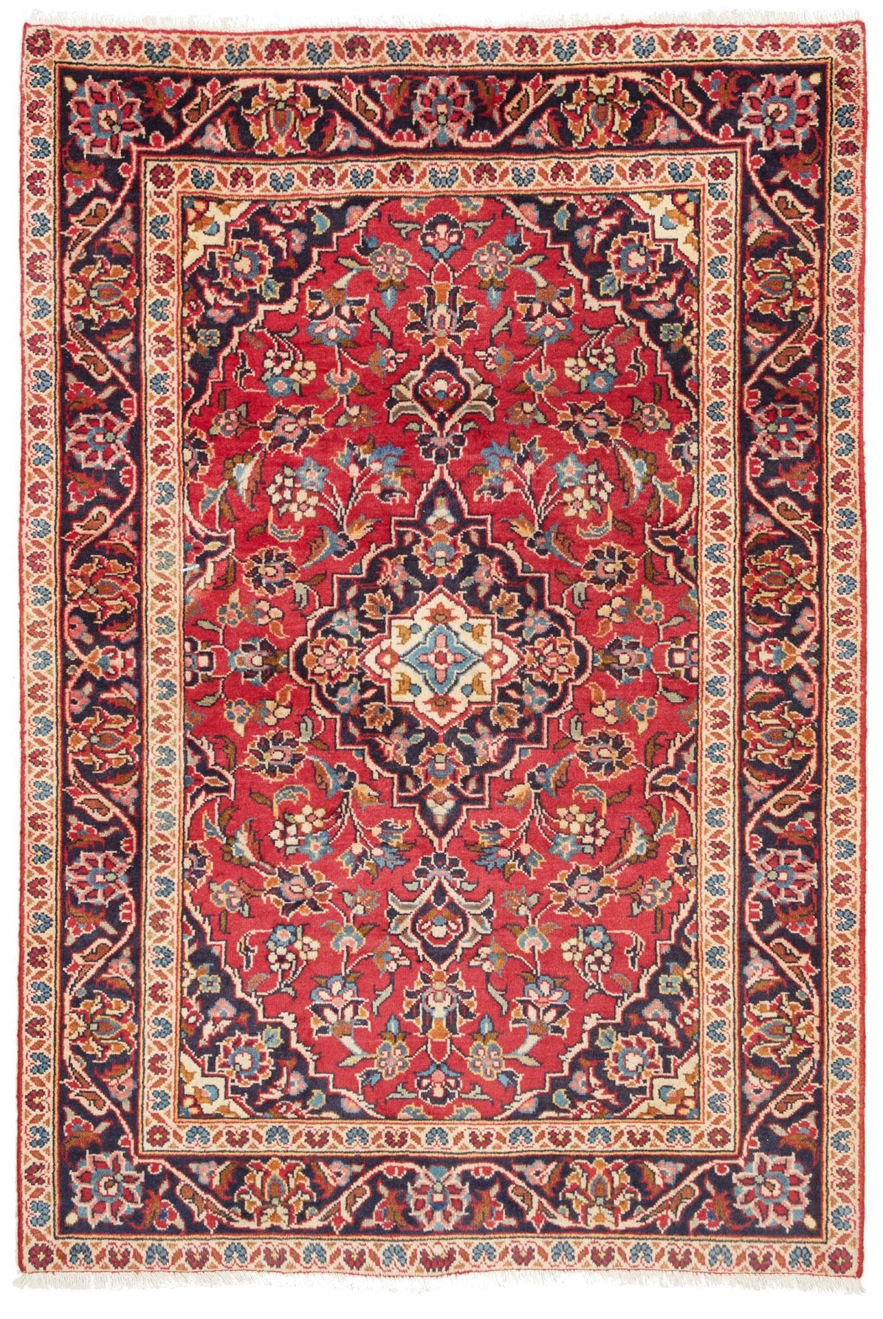 Kashan Teppich 100 x 140 cm – Handgeknüpft – Perserteppich