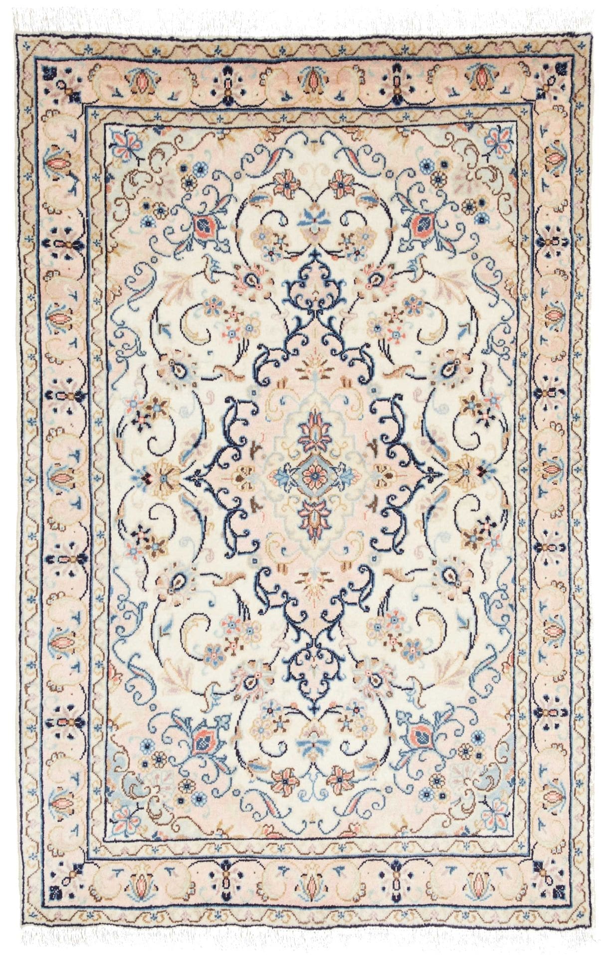 Kashan Teppich 100 x 150 cm, handgeknüpft, aus Schurwolle, Perserteppich