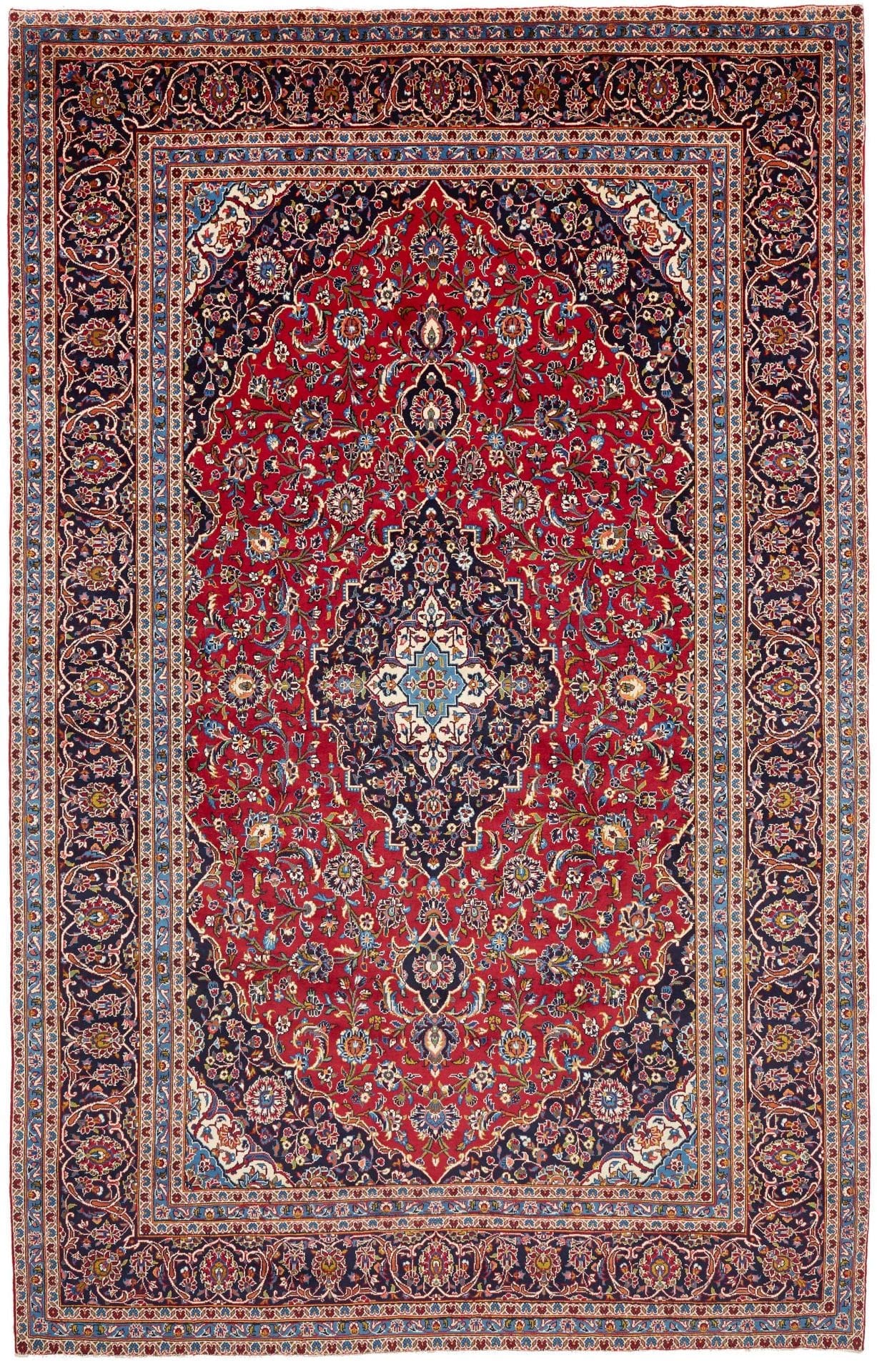 Kashan Teppich 248 x 387 cm, handgeknüpft, Perserteppich, Wolle