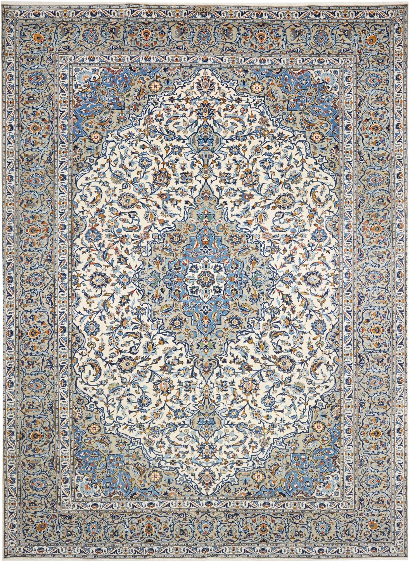 Kashan Teppich 284 x 386 cm, Schurwolle, handgeknüpft, Perserteppich