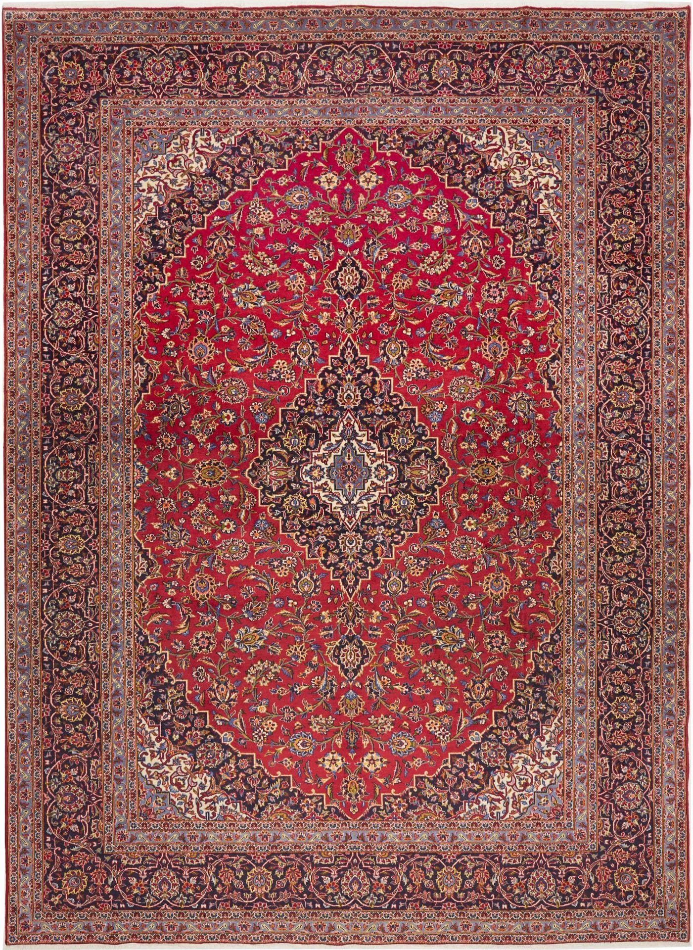 Kashan Teppich 291 x 395cm - Handgeknüpft, Perserteppich