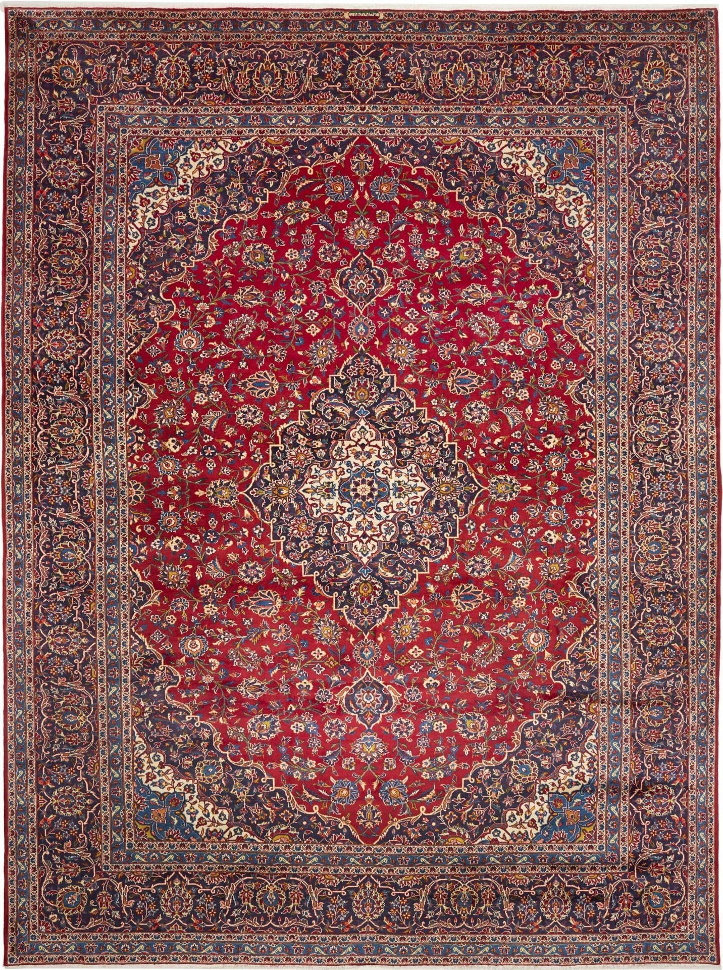 Kashan Teppich 299 x 400cm, Schurwolle, Handgeknüpft, Perserteppich