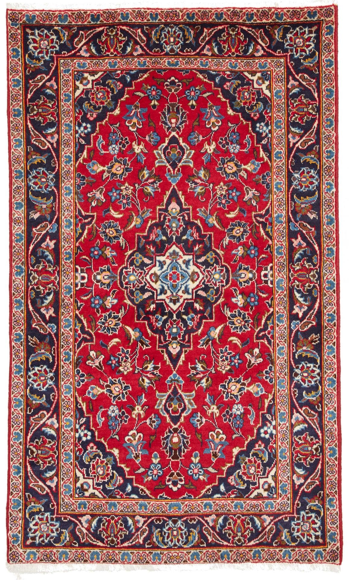 Kashan Teppich 97 x 155 cm | Handgeknüpft | Schurwolle, Perserteppich