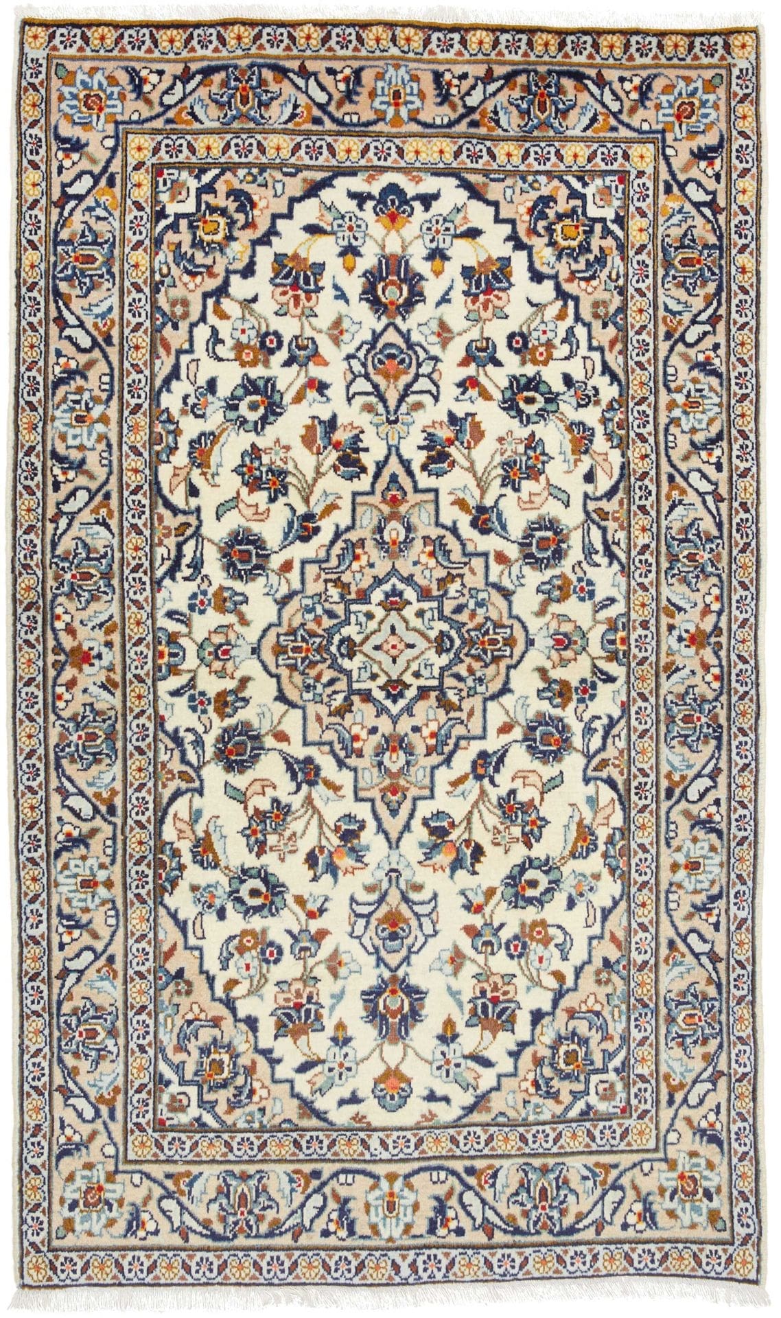 Kashan Teppich 97 x 160 cm, handgeknüpft, aus Schurwolle, Perserteppich