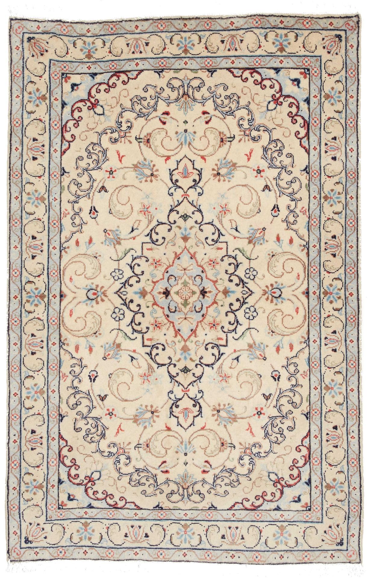 Kashan Teppich 99 x 148 cm, handgeknüpft, Perserteppich, Wolle