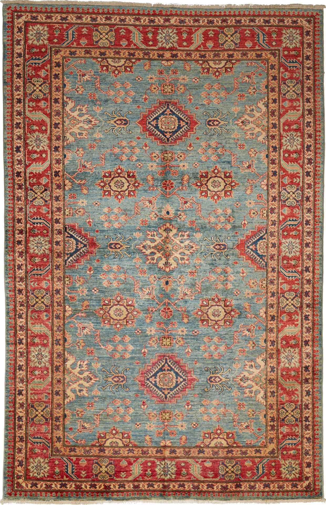 Kazak Teppich 164 x 245 cm - geometrisches Muster, handgeknüpft
