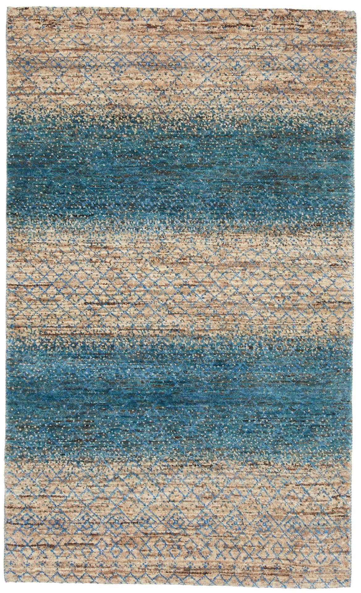 Loribaft Teppich 98 x 150 cm aus Schurwolle, handgeknüpft, Orientteppich