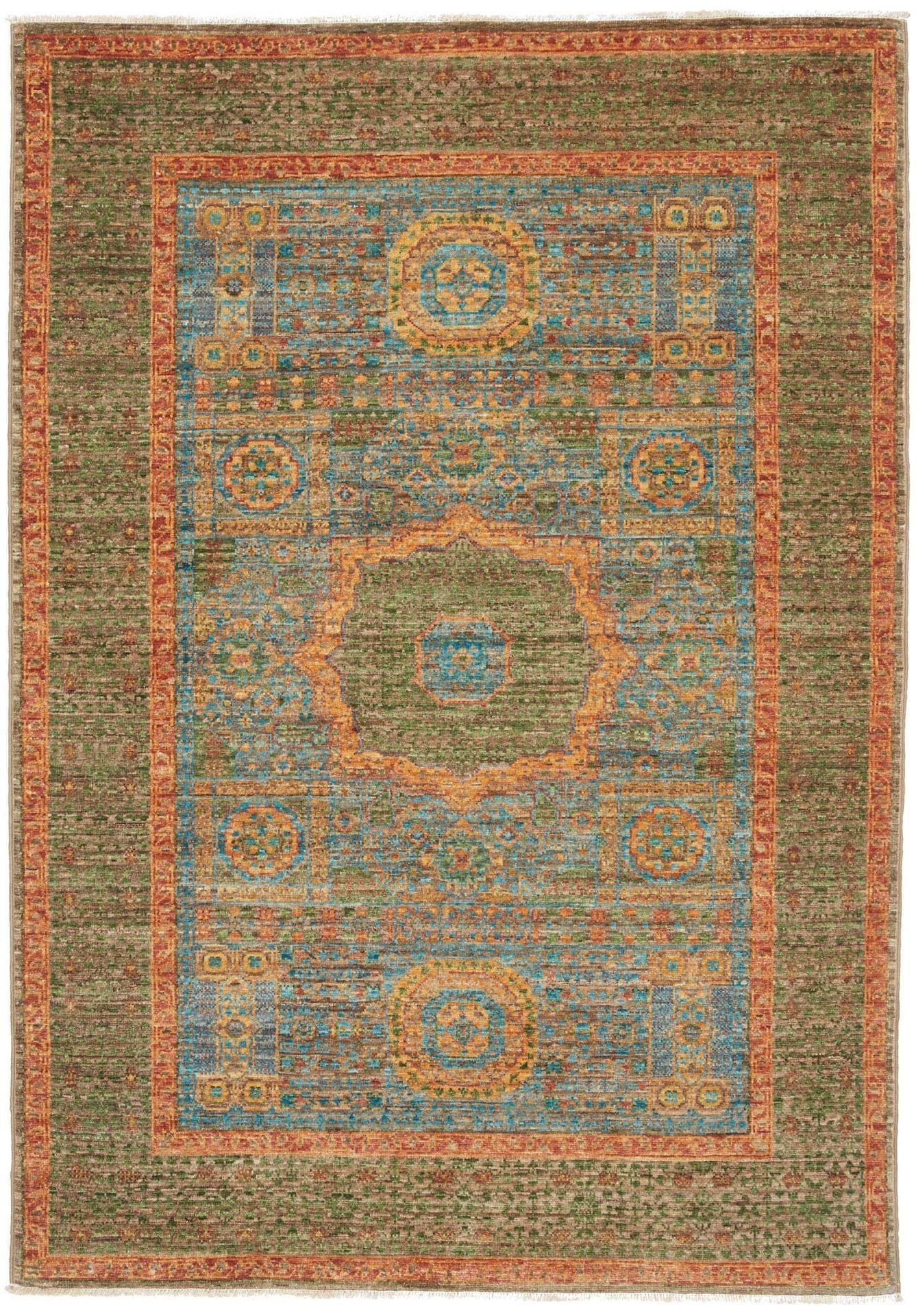Mamluk Orientteppich 106 x 149cm aus Schurwolle, handgeknüpft