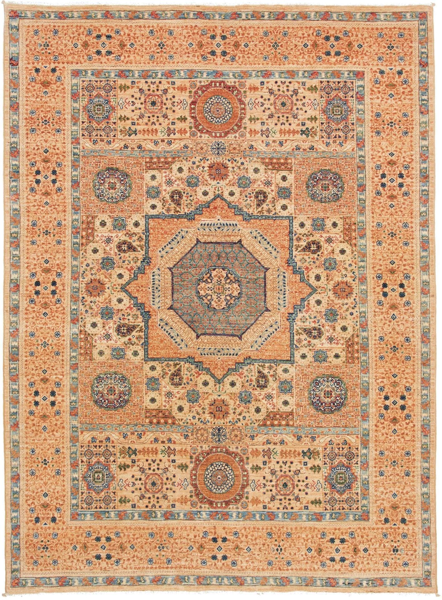 Mamluk Orientteppich 150 x 205 cm - Handgeknüpft, Seide, Wolle