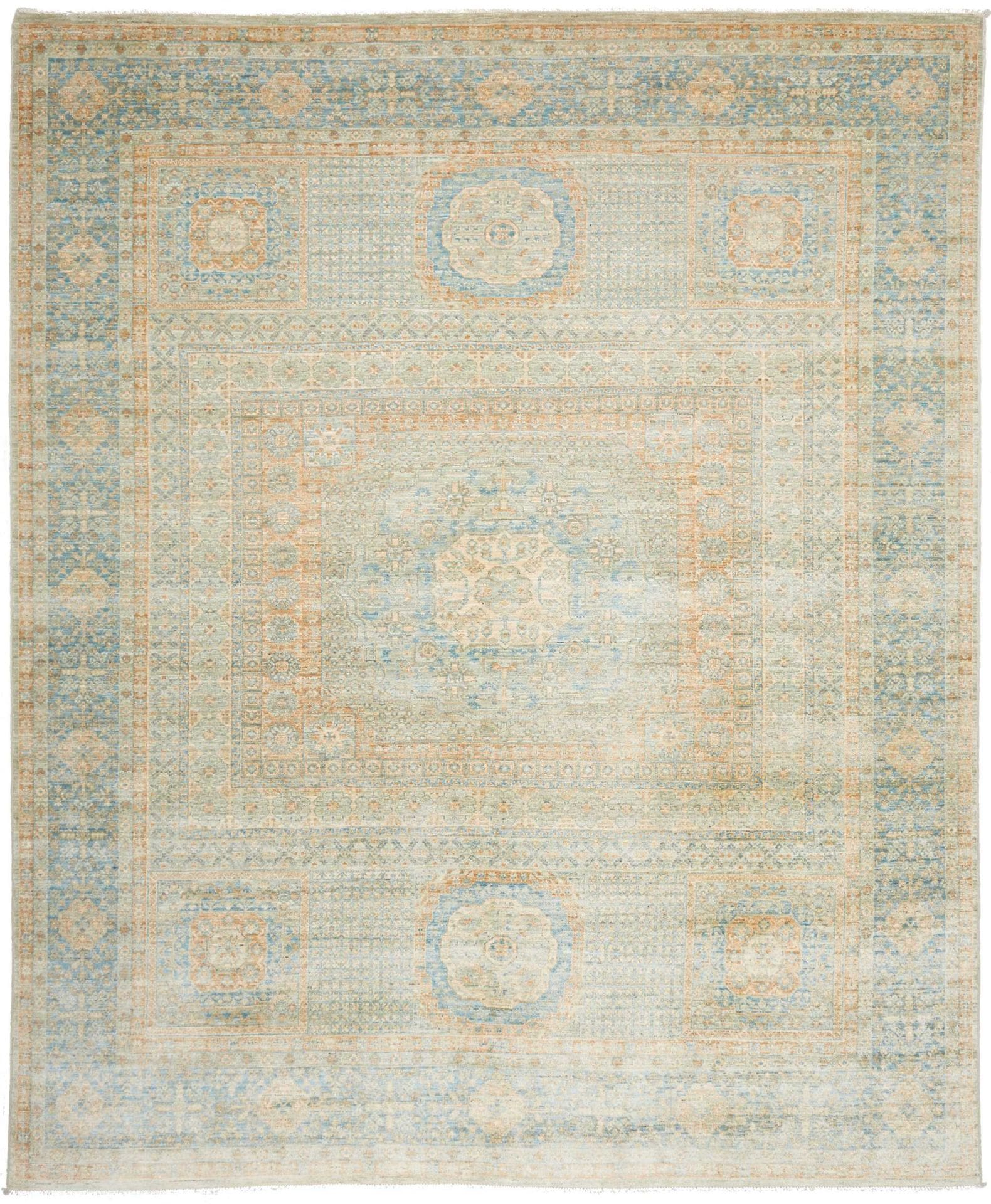 Mamluk Orientteppich 243 x 294cm, handgeknüpft, Seide, hohe Qualität