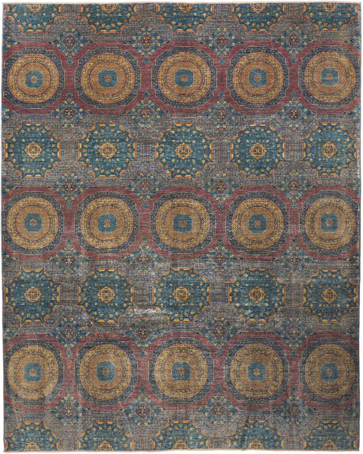 Mamluk Orientteppich 249 x 303cm, Seide, handgeknüpft