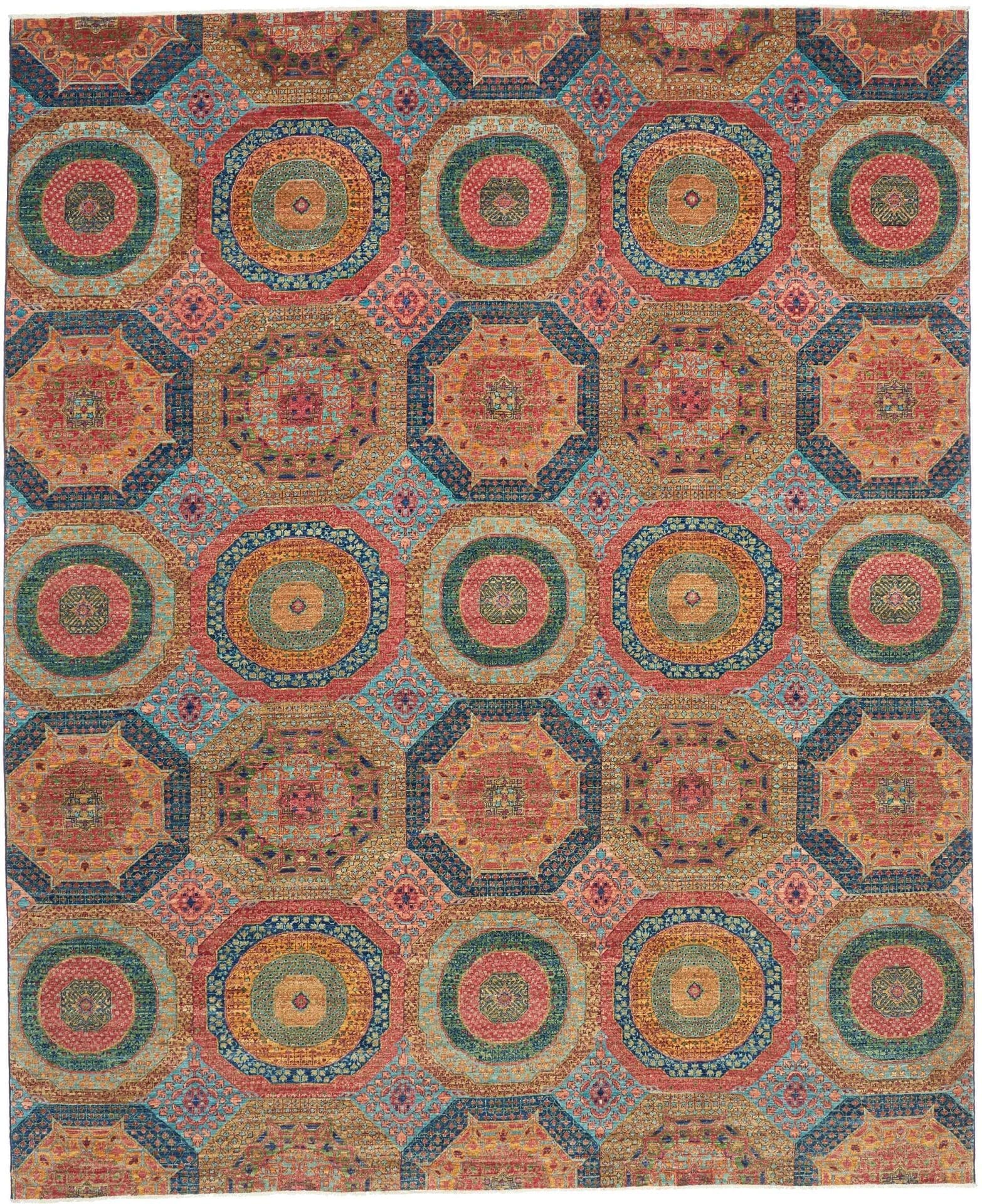 Mamluk Orientteppich 252 x 304 cm aus Schurwolle, handgeknüpft