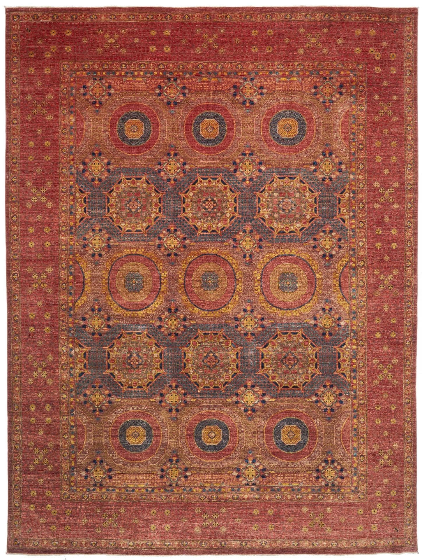 Mamluk Orientteppich 278 x 372cm, handgeknüpft, Seide, Wolle
