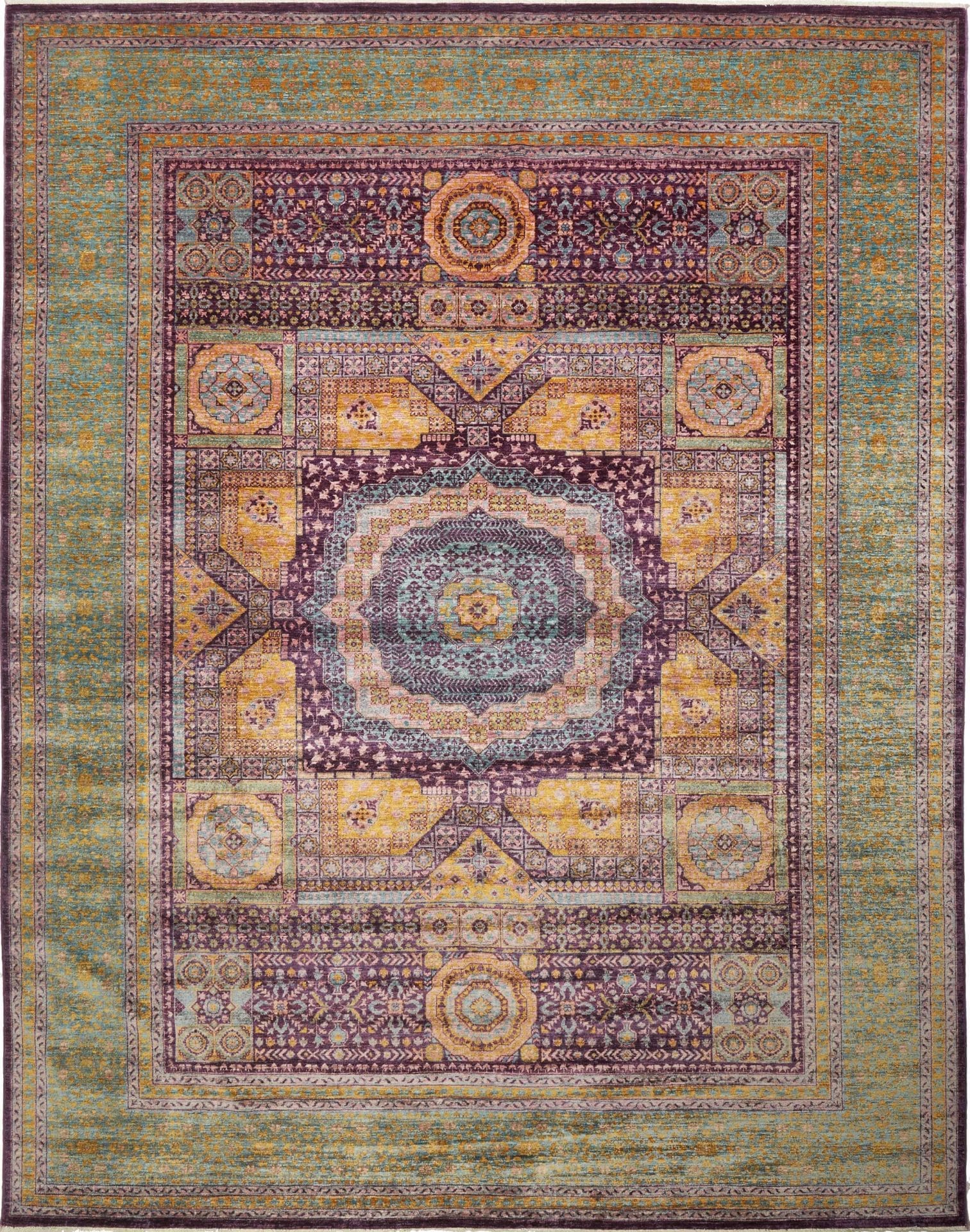 Mamluk Orientteppich 280 x 350 cm aus Schurwolle, handgeknüpft