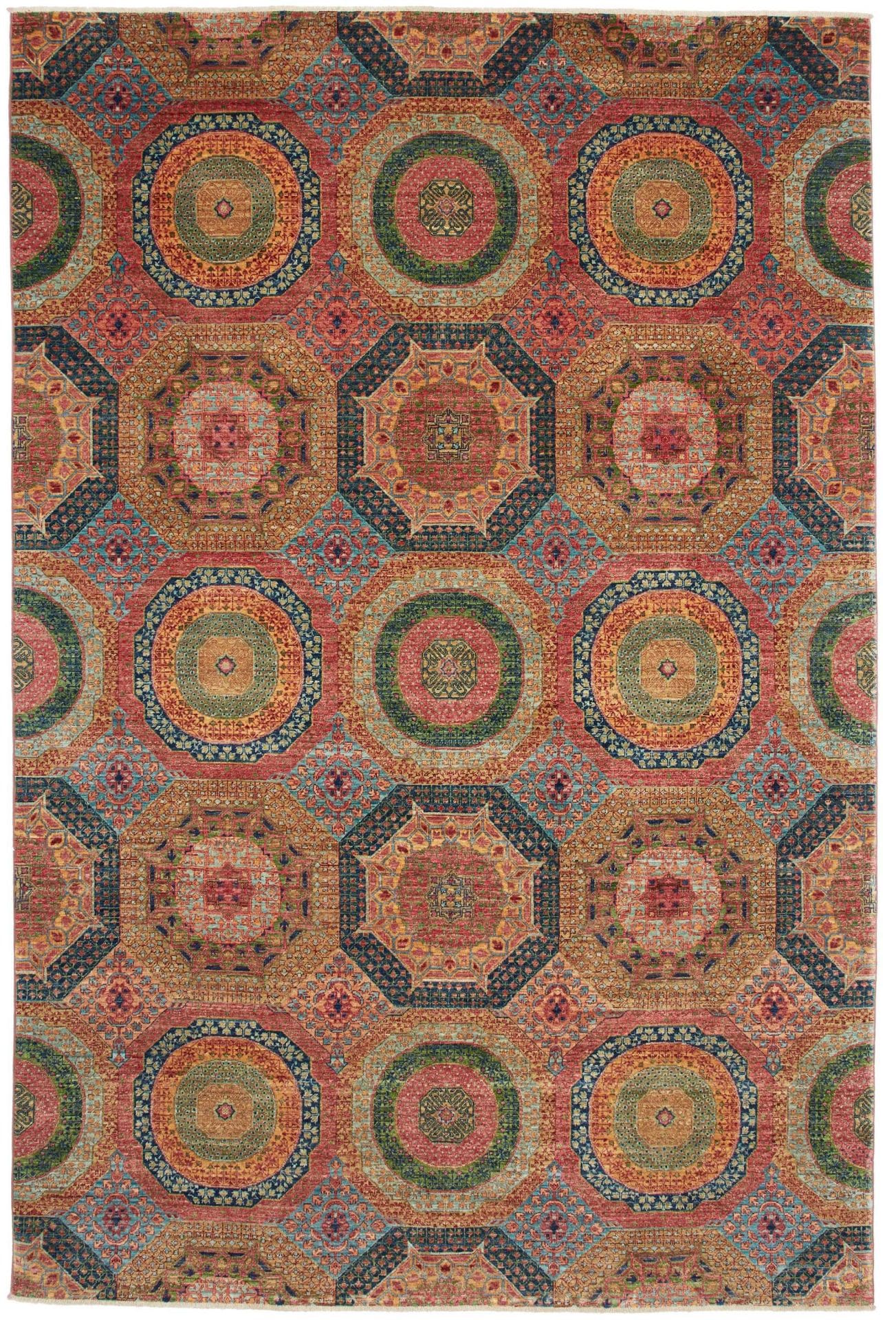 Mamluk Teppich 200 x 298cm – Handgeknüpft aus Schurwolle, Orientteppich