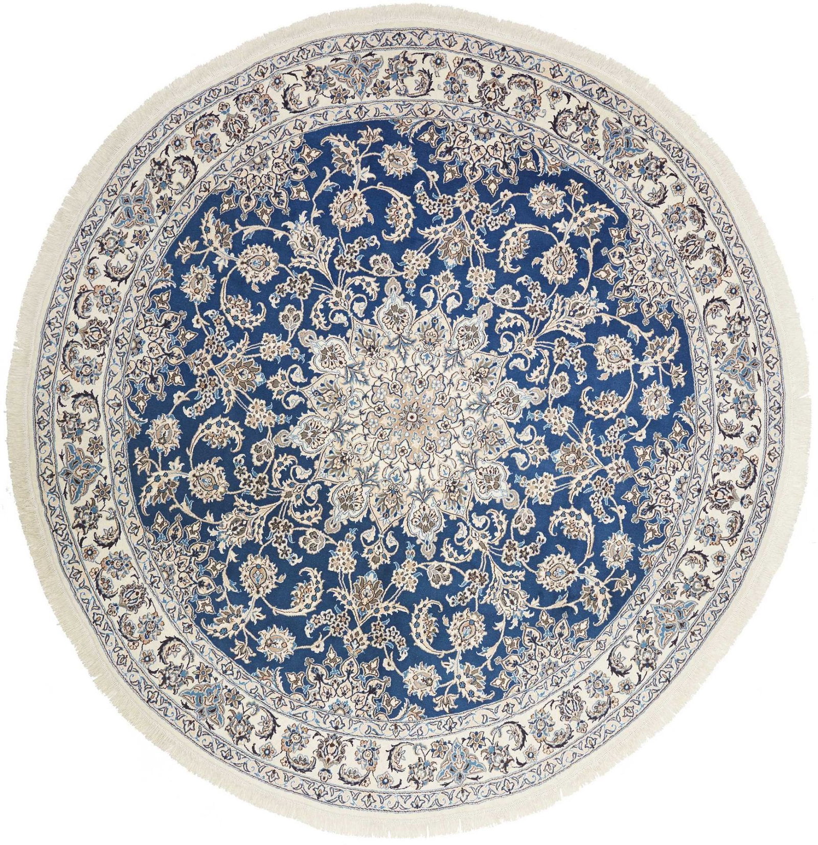 „Nain Orientteppich 286 x 293 cm, florale Muster, handgeknüpft“