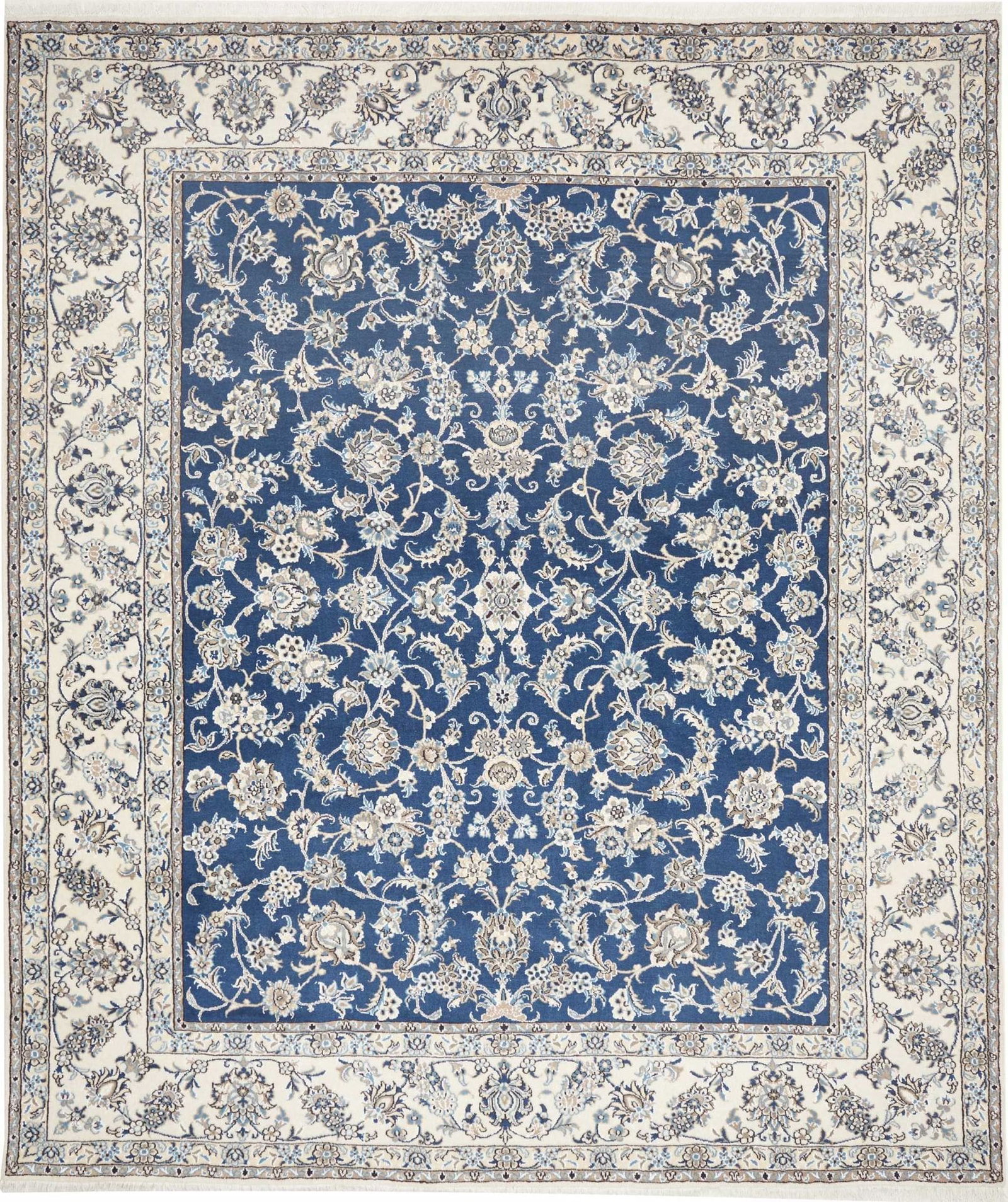 Nain Teppich 251 x 294 cm – handgeknüpft, Schurwolle, florales Muster