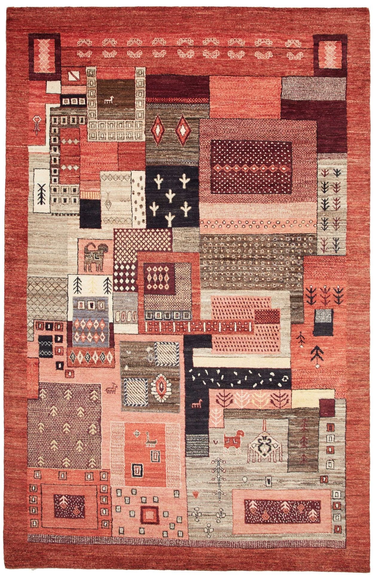 Orientteppich Loribaft 201 x 311 cm aus Schurwolle, handgeknüpft