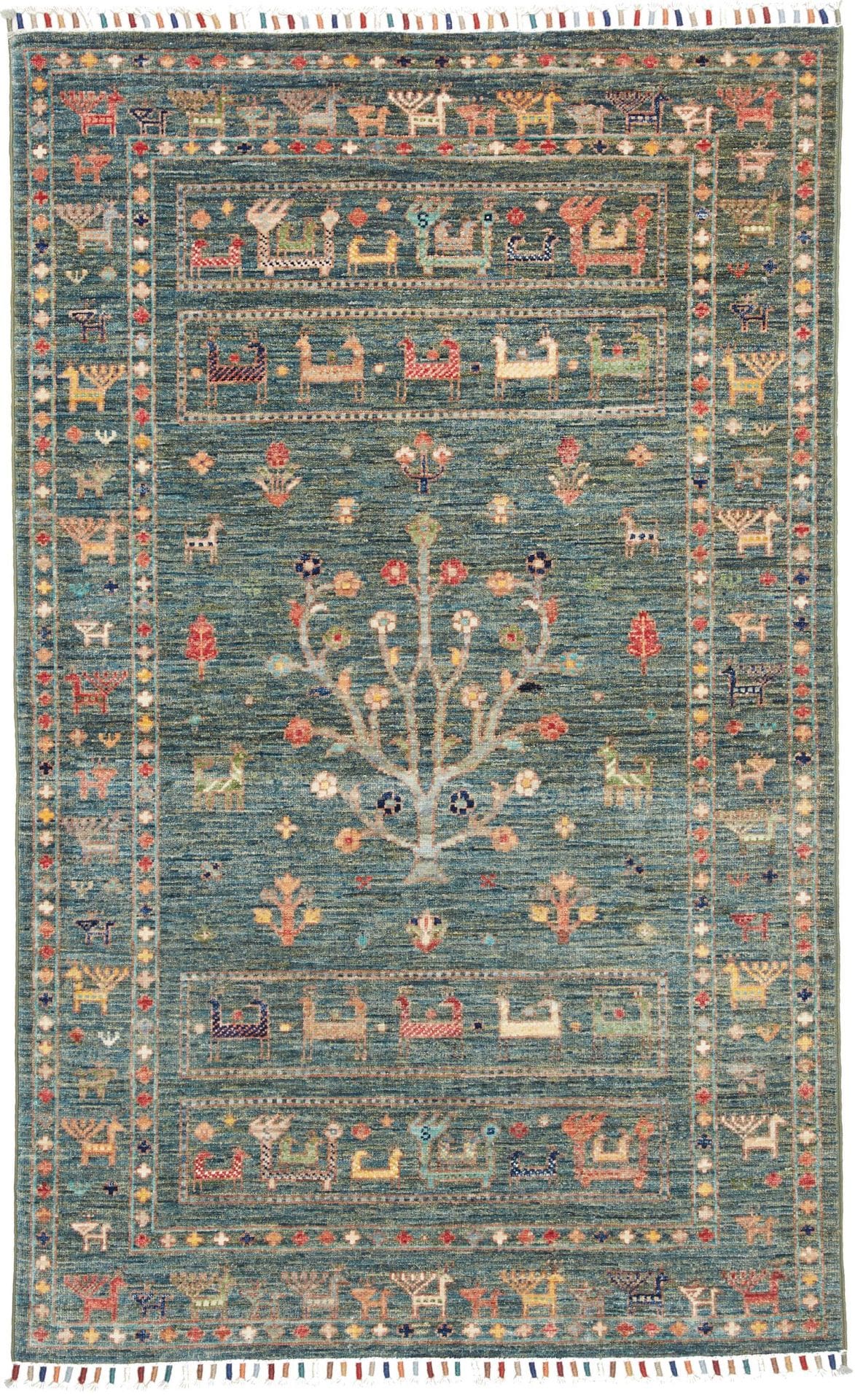 Orientteppich Samarkand 102 x 158cm aus Schurwolle, handgeknüpft