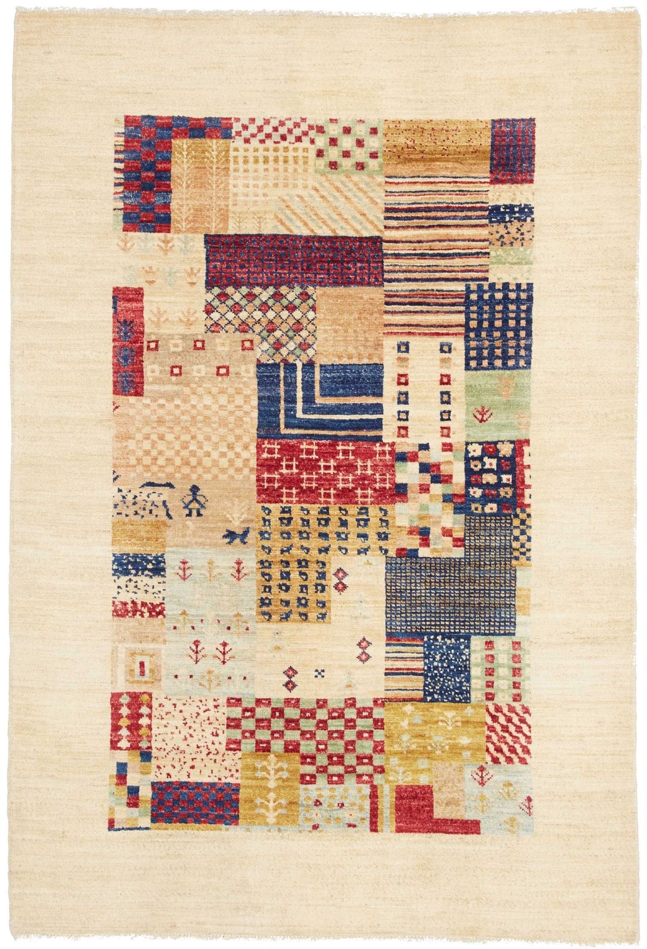 Orientteppich Samarkand 105 x 148cm, Handgeknüpft aus Schurwolle